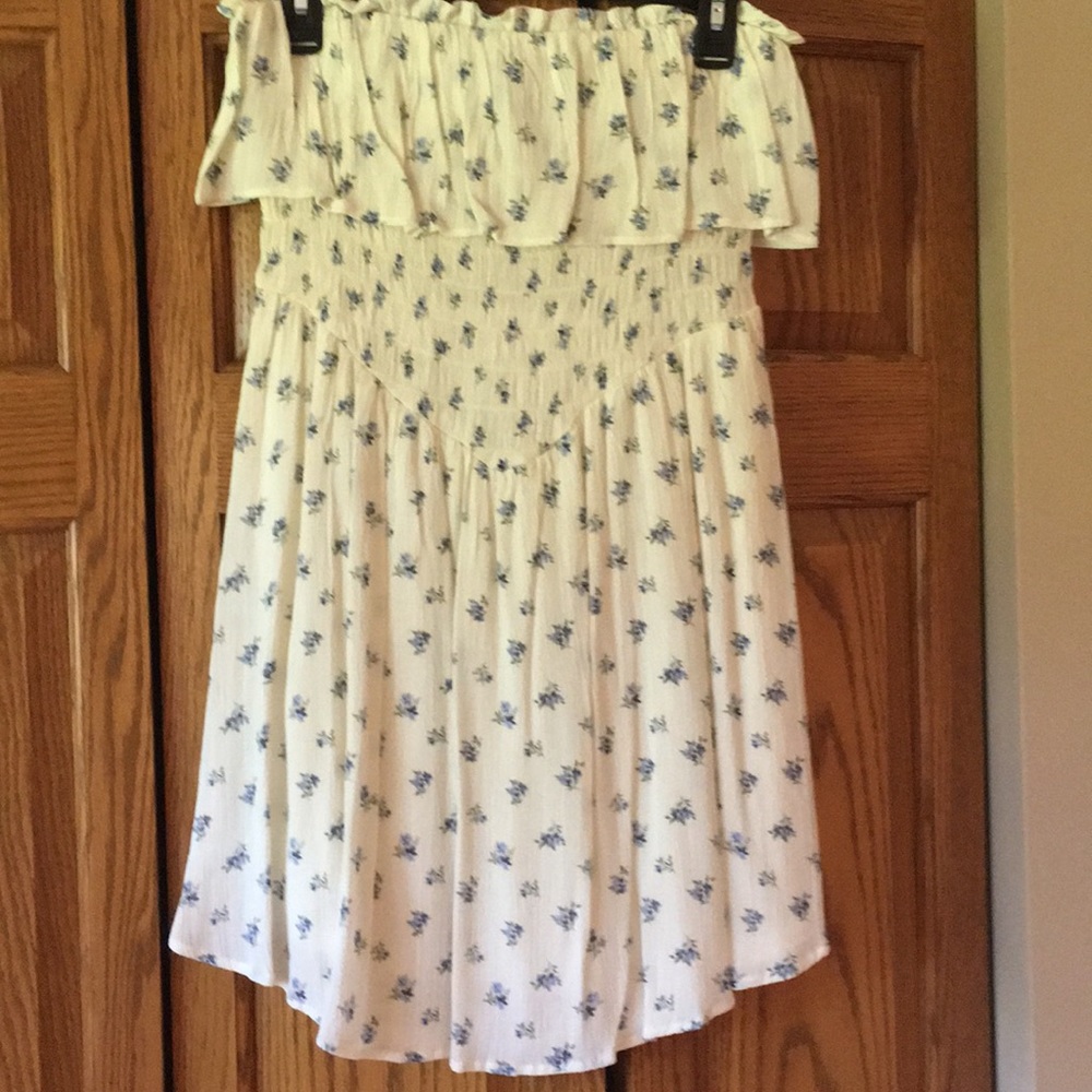 Strapless mini dress